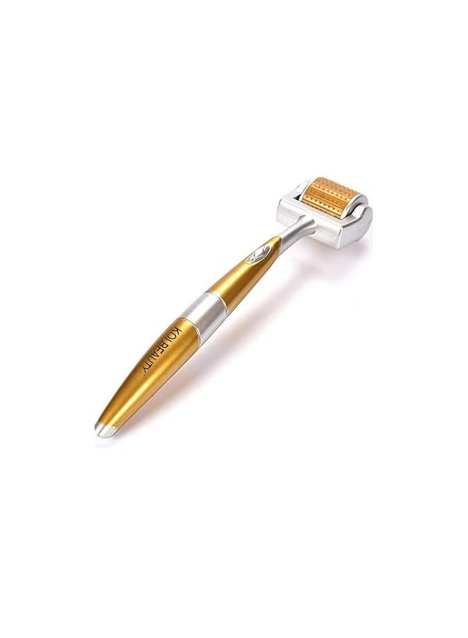 بكرة ديرما رولر بابر من التيتانيوم الطبي بدرجة 540 مقاس 0.5 ملم مناسبة للتقشير وتحفيز نمو اللحية والشعر ومكافحة علامات التقدم في السن وازالة الندبات والتجاعيد، مع شنطة تخزين ودليل مستخدم - Image 1