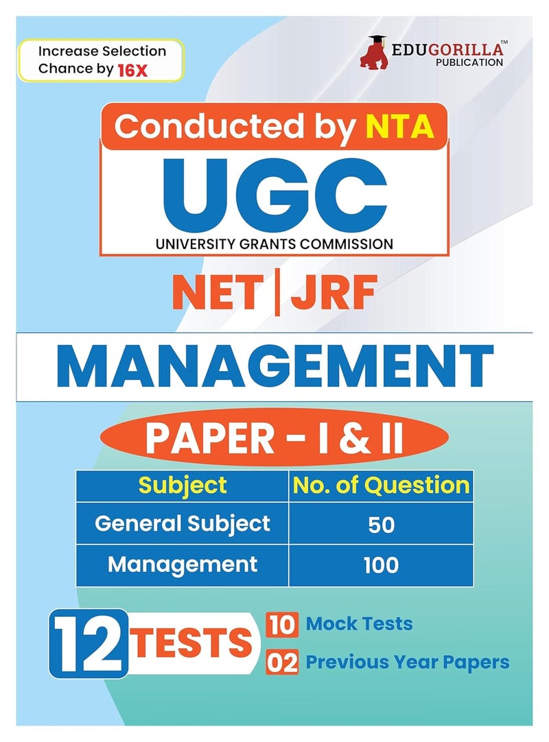 NTA UGC NET/JRF Management Book 2024 : Paper I and II (English Edition) - 10 Full Length Mock Tests (1500 Solved Questions) with Free Access to Online Tests  - Image 1