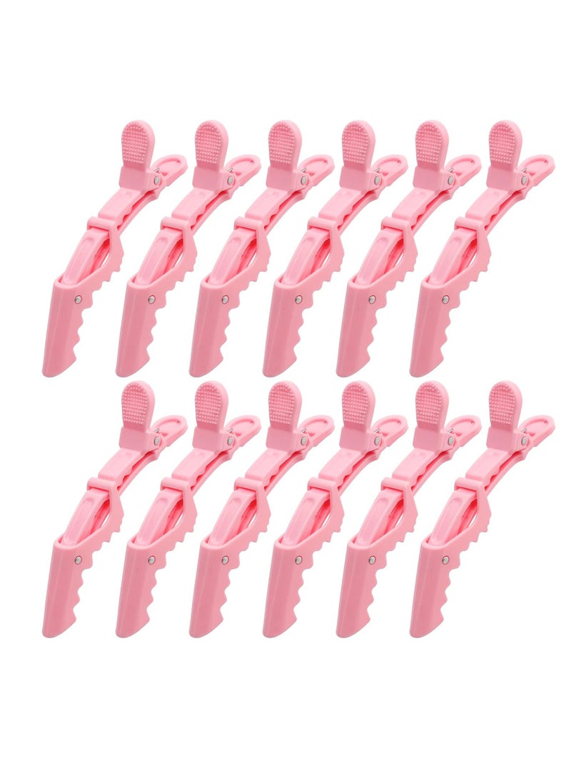 ACO-UINT - 12Pcs Pink Hair Clips for Styling Sectioning, Alligator Hair Clips for Hair Salon, Hair Accessories for Women - Image 1