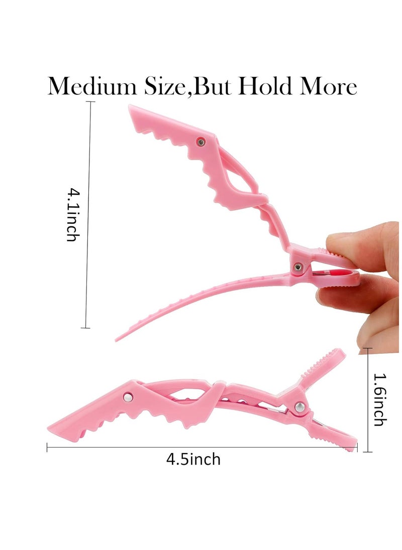 ACO-UINT - 12Pcs Pink Hair Clips for Styling Sectioning, Alligator Hair Clips for Hair Salon, Hair Accessories for Women - Image 1