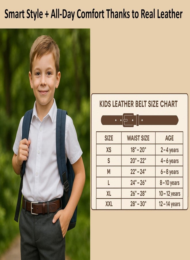 Flyer Boys Leather Belt 4-6 Years | Kids Adjustable Genuine Leather Ideal for Uniform, Jeans, Bike Ride, Dress Wear | BR4579 - Image 4