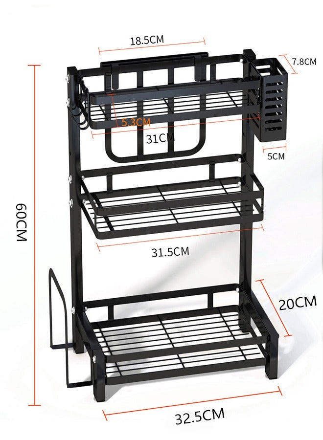 يولو مطبخ من 3 طبقات من الفولاذ المقاوم للصدأ رصيف مخزن المطبخ للزجاجات - Image 3