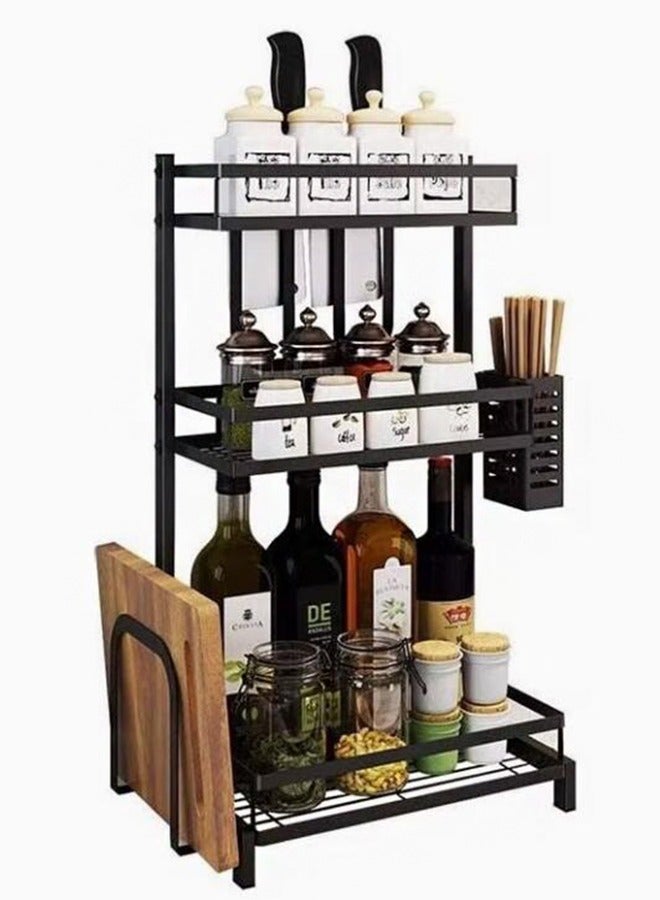 يولو مطبخ من 3 طبقات من الفولاذ المقاوم للصدأ رصيف مخزن المطبخ للزجاجات - Image 1