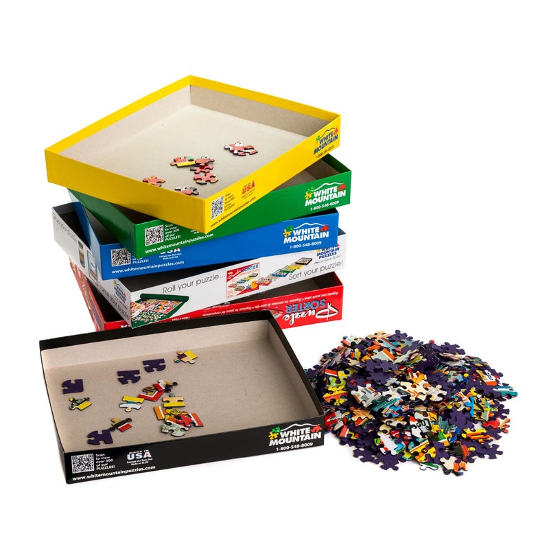 White Mountain Puzzle Sorter and Mystery Puzzle - Image 1
