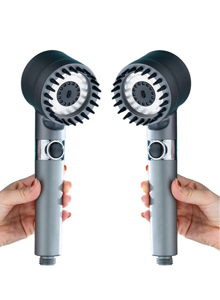 Perfii 2 Packs German Style Massage Shower System with High-Pressure Performance, Multifunctional One-Button Adjustment Shower Head - Image 1