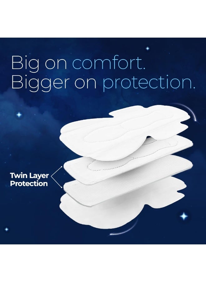 Nua All Night Comfort Sanitary Pads | Pack of 8 (XXXL 400mm) | Extra Wide Core | Front to Back Coverage | Upto 12 Hours of Absorption | Super Soft and Breathable | No Rashes | 100% Toxic-Free - Image 3