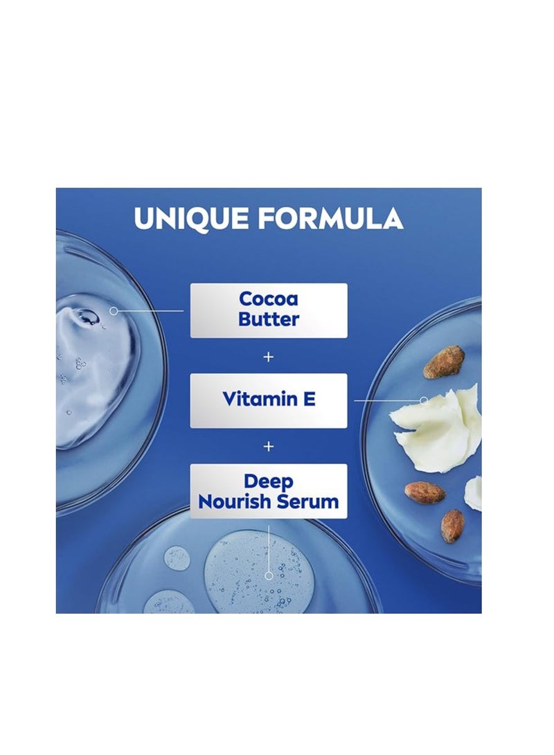 نيفيا NIVEA Body Lotion for Dry Skin, Cocoa Butter with Pure Hyaluron, 48H Deep Moisture, 400ml - Image 4