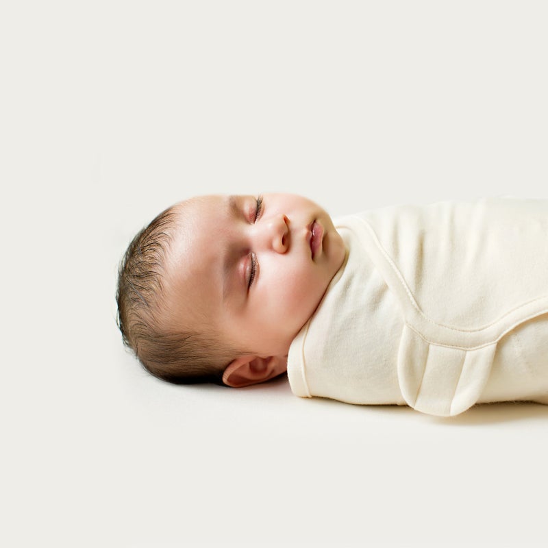 SwaddleMe by Ingenuity Original Swaddle, 100% Cotton, Improves Sleep & Calms Startle Reflex, Preemie Size, Up to 7 Pounds, 1-Pack, Baby Swaddle Blanket - Cream - Image 2