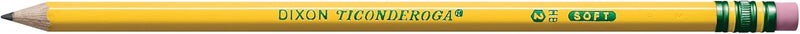Ticonderoga PENCILS, Wood-Cased #2 HB Soft, Pre-Sharpened with Eraser, Yellow, Six 30ct Packs/180 Count Total (X13830) - Image 1