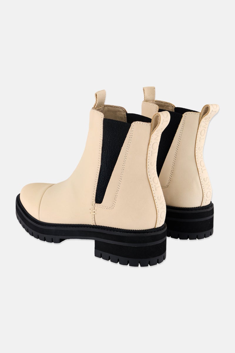 TOMS Women Water Resistant Slip On Ankle Boots, Beige - Image 2