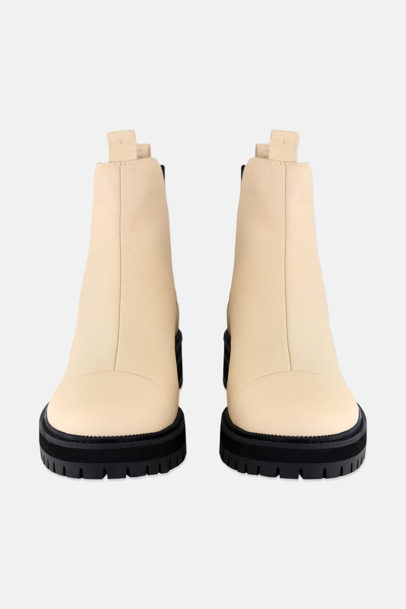 TOMS Women Water Resistant Slip On Ankle Boots, Beige - Image 3