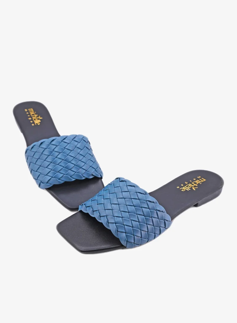 Michelle Morgan BLUE 092-2267 Michelle Morgan Casual Ladies Slides Blue for Women | Best Price UAE
