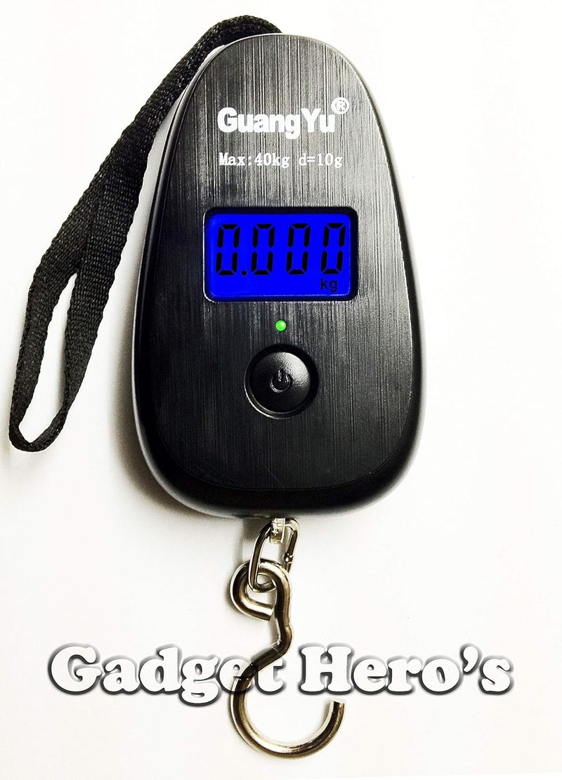 Gadget Hero's Gadget Heros 40Kg Digital LCD Pocket Portable Hanging Kitchen Weight Weighing Scale With Tare - Image 1