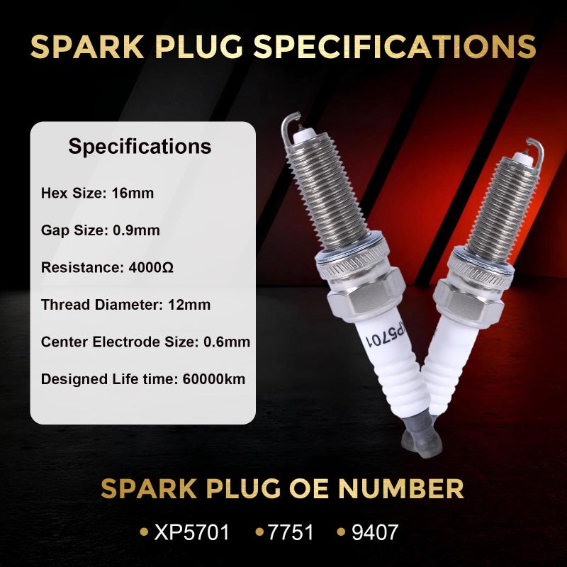 RLP XP5701 Iridium Spark Plug Compatible with 2011-2021 3.6 Dodge Challenger Charger Durango Caravan Journey Grand Jeep Grand Cherokee Wrangler Chrysler 200 300 Town & Country Ram 1500 V6 3.6L Set of 6 - Image 3