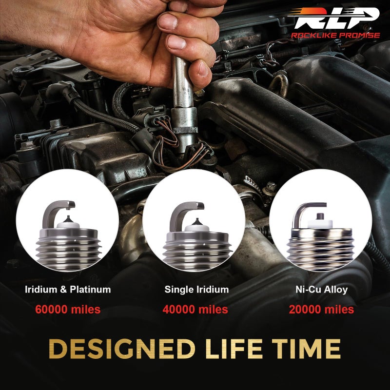RLP XP5701 Iridium Spark Plug Compatible with 2011-2021 3.6 Dodge Challenger Charger Durango Caravan Journey Grand Jeep Grand Cherokee Wrangler Chrysler 200 300 Town & Country Ram 1500 V6 3.6L Set of 6 - Image 5