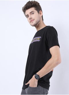 Ketch Graphic Print Round Neck Fit T-Shirt by Styli  - Image 5