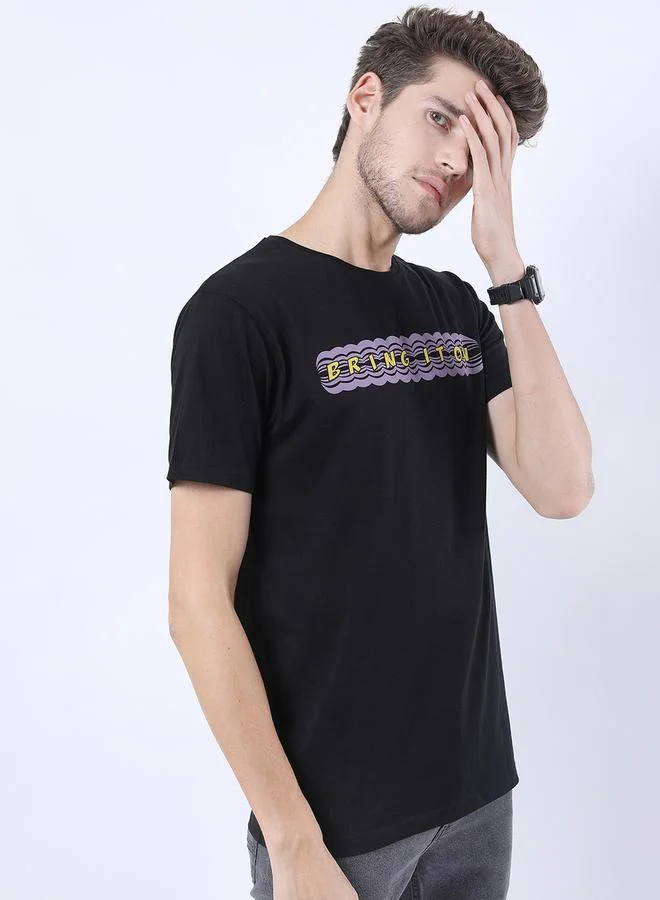 Ketch Ketch Graphic Print Round Neck Fit T-Shirt