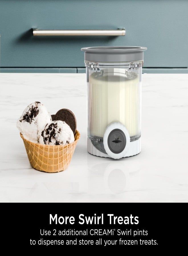 Ninja Swirl by CREAMi Pints and Lids - 2 Pack, Compatible with NC700 Series Ninja Swirl Ice Cream & Soft Serve Makers, BPA-Free & Dishwasher Safe, Grey Lids, XSK7PNTLD2 - Image 2