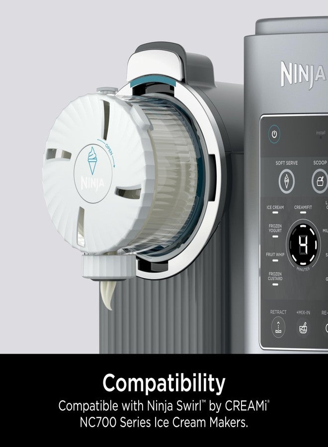 Ninja Swirl by CREAMi Pints and Lids - 2 Pack, Compatible with NC700 Series Ninja Swirl Ice Cream & Soft Serve Makers, BPA-Free & Dishwasher Safe, Grey Lids, XSK7PNTLD2 - Image 4