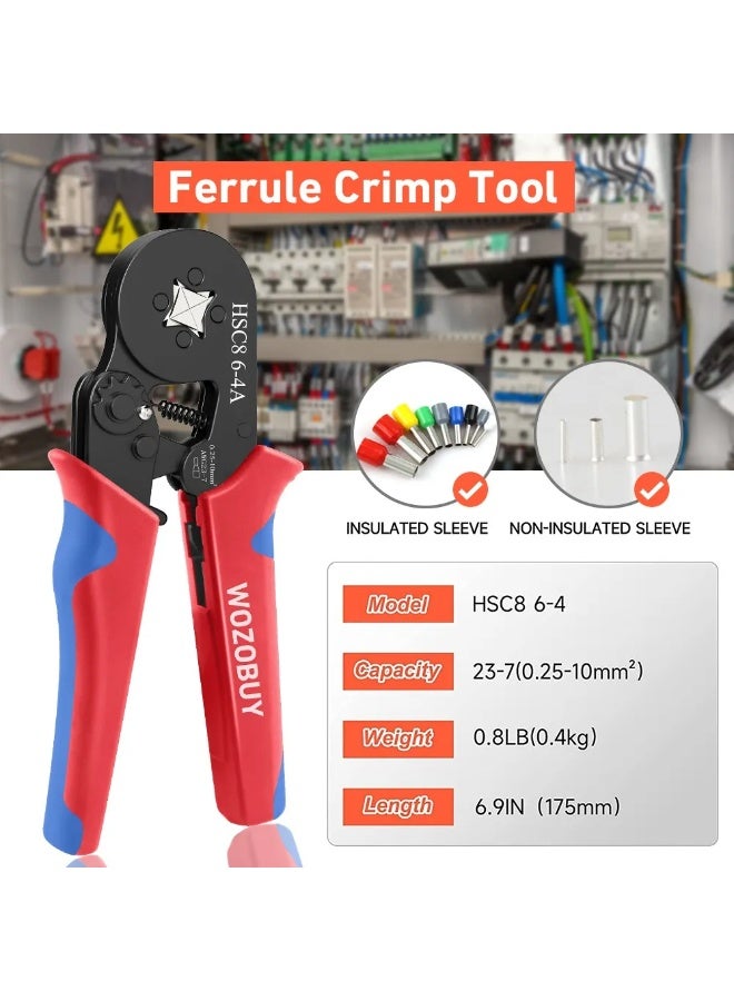 Multifunctional Cable Wire Stripper Cutter Crimping Stripping Plier Tool Cutting Pliers Tool for Wire Stripping Cutting Crimping，Wire Stripper and Punch Plier + 2000 Pieces - Image 2