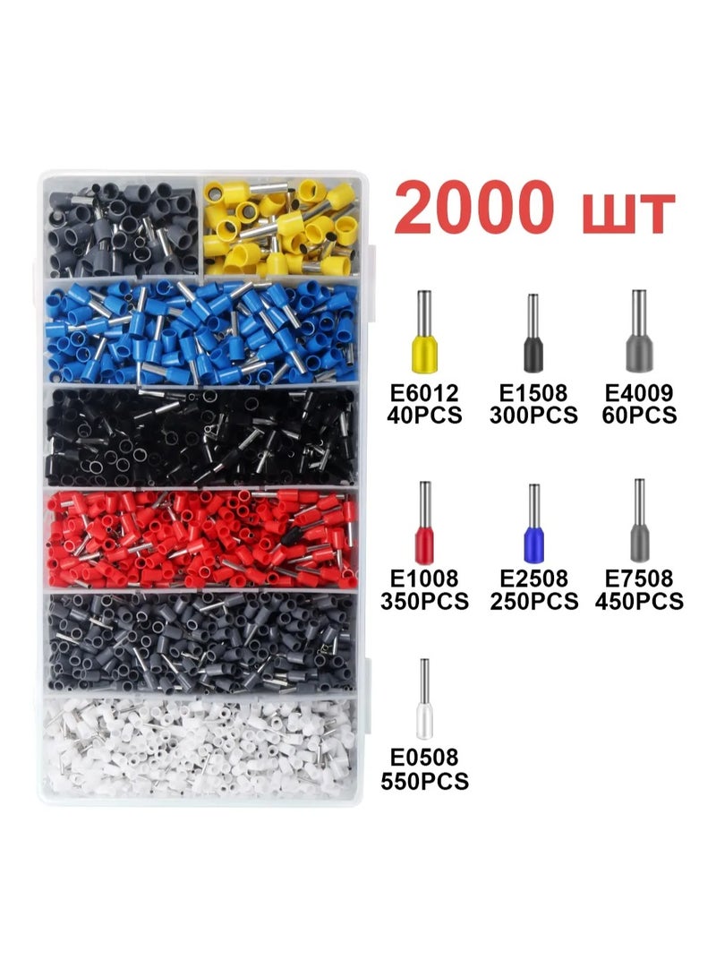 Multifunctional Cable Wire Stripper Cutter Crimping Stripping Plier Tool Cutting Pliers Tool for Wire Stripping Cutting Crimping，Wire Stripper and Punch Plier + 2000 Pieces - Image 5