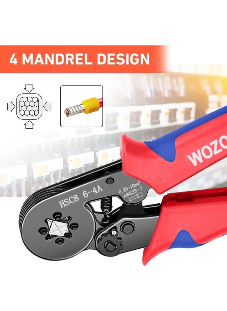 Multifunctional Cable Wire Stripper Cutter Crimping Stripping Plier Tool Cutting Pliers Tool for Wire Stripping Cutting Crimping，Wire Stripper and Punch Plier + 2000 Pieces - Image 4