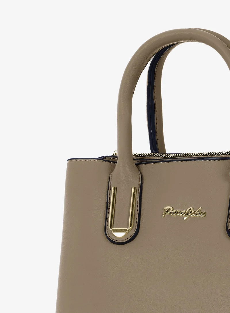 بارا جون حقيبة يد نسائية Para John – شنطة جلد صناعي بتصميم أنيق مع مقبض علوي وحزام قابل للفصل