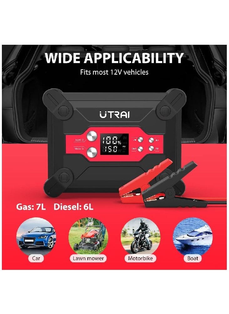 UTRAI - Jump Starter with Air Compressor, UTRAI Jstar 6 1800A Car Battery Starter with 120PSI Digital Tire Inflator - Image 1