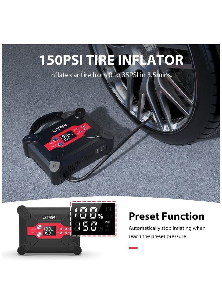 UTRAI - Jump Starter with Air Compressor, UTRAI Jstar 6 1800A Car Battery Starter with 120PSI Digital Tire Inflator - Image 1