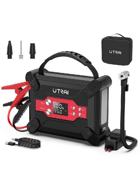 Jump Starter with Air Compressor, UTRAI Jstar 6 1800A Car Battery Starter with 120PSI Digital Tire Inflator