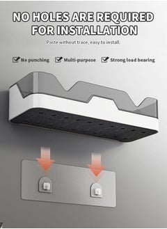 Generic Wall-Mounted Shower Caddy, Waterproof Bathroom Organizer, Shower Rack with Drainage Holes, Suitable for Shampoo, Shower Gel, Spice Bottles, and Toothbrush Holders  - Image 5
