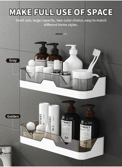 Generic Wall-Mounted Shower Caddy, Waterproof Bathroom Organizer, Shower Rack with Drainage Holes, Suitable for Shampoo, Shower Gel, Spice Bottles, and Toothbrush Holders  - Image 2