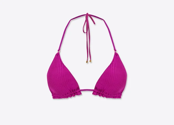 ملابس سباحة اي بي واي Zara bollywood triangle recycled ribbed top