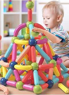 Generic Magnetic Stick Magnetic Building Blocks for Kids: STEM Educational Learning Toys - Montessori Fun Indoor Preschool Activity Gifts for kids 3+ years  - Image 1