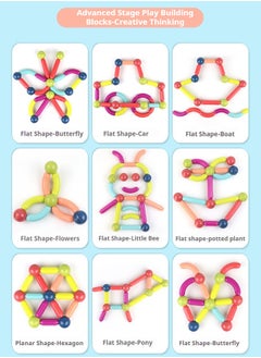 Generic Magnetic Stick Magnetic Building Blocks for Kids: STEM Educational Learning Toys - Montessori Fun Indoor Preschool Activity Gifts for kids 3+ years  - Image 3
