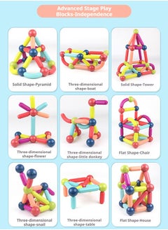 Generic Magnetic Stick Magnetic Building Blocks for Kids: STEM Educational Learning Toys - Montessori Fun Indoor Preschool Activity Gifts for kids 3+ years  - Image 4