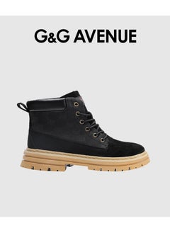 G&G AVENUE Boots for Women Ladies Martin Boots Winter Motorcycle Boots Lace Up Shoes Ladies Casual Thick Sole  - Image 1