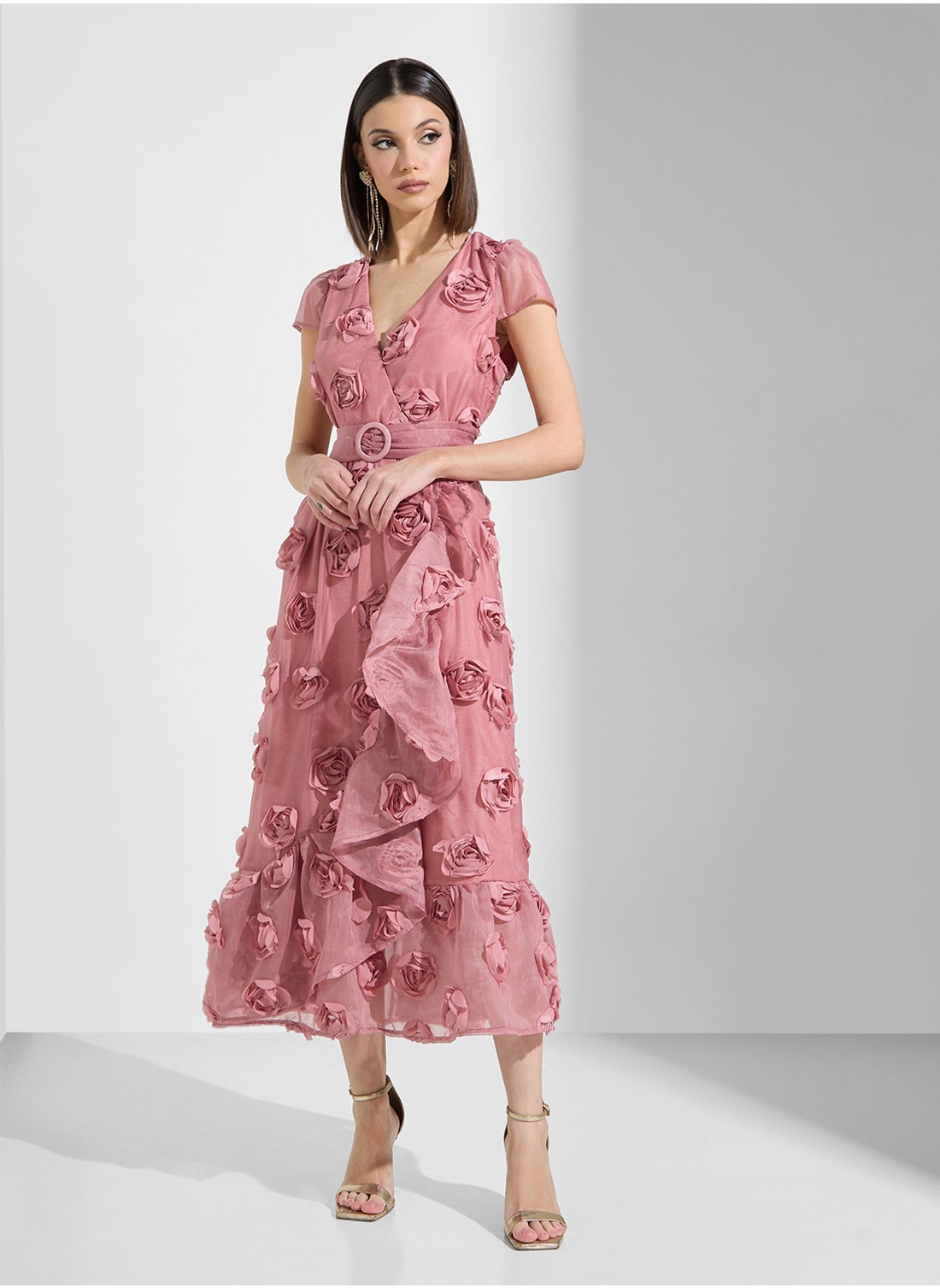 Little Mistress Shimmer Stripe Maxi Dress for Women | Best