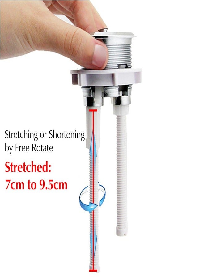 Owfeel Toilet Tank Button Dual Push Flushing Toilet Button 48mm Toilet Button Replaced Flush Button with Thread Diameter - Image 4