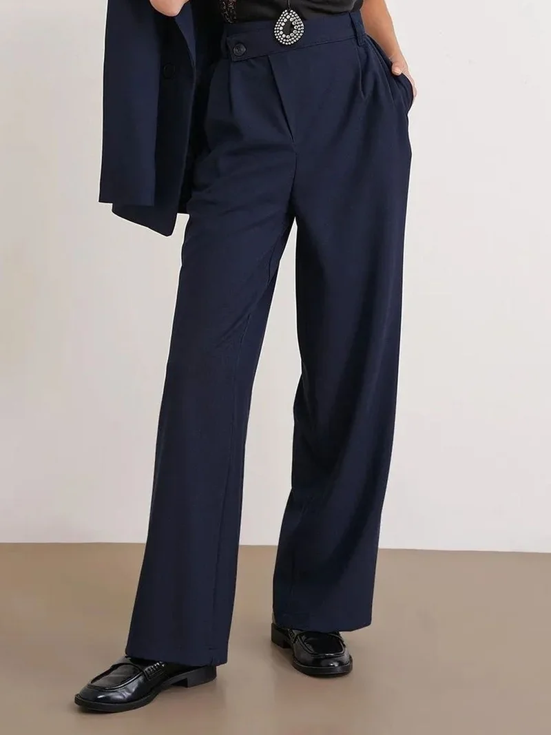 Mixray MIXRAY High Waist Straight Leg Pants