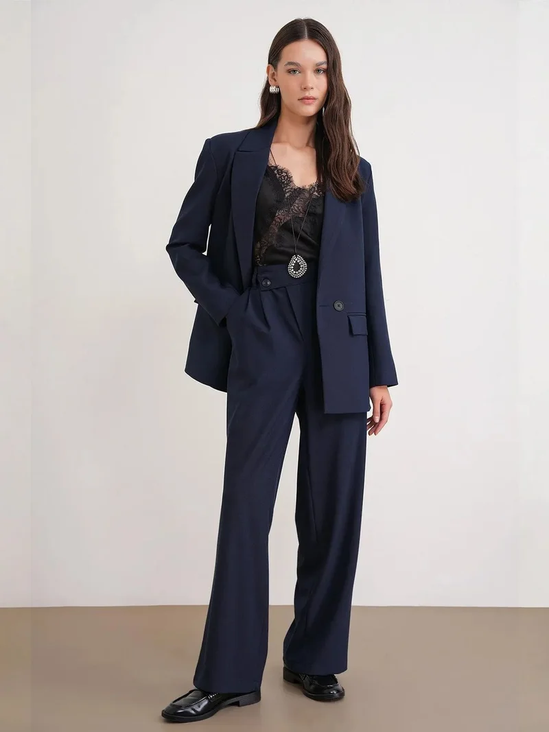 Mixray MIXRAY High Waist Straight Leg Pants