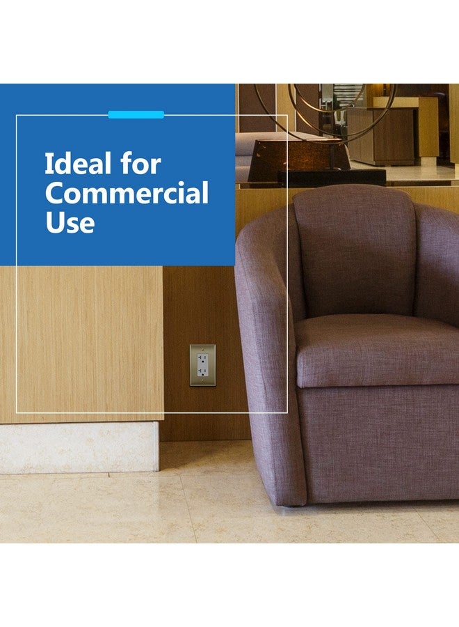 LIDER Decorator Switch or Receptacle Metal Wall Plate, Stainless Steel Outlet Cover, Corrosion Resistant, Mid-Size 1-Gang 4.88" x 3.11", 201 Stainless Steel, LMWP-31M-BB, Brushed Brass - Image 4