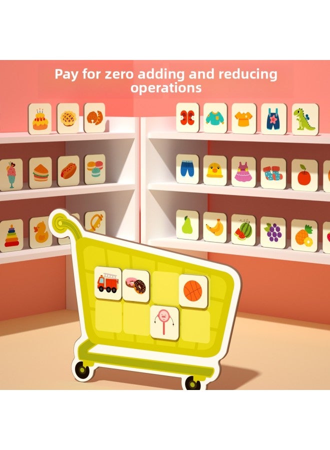 Children's Financial Business Enlightenment Shopping List 2 Baby Board Games 3 Years Old 4 Puzzle Games Kindergarten Shopping List-Specifications:Shopping List-magnetic
