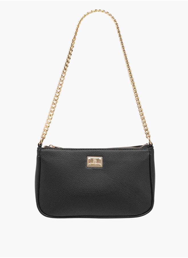 Flora Bella By Shoexpress - Womens Textured Shoulder Bag With Zip Closure And Chain Strap - Image 1