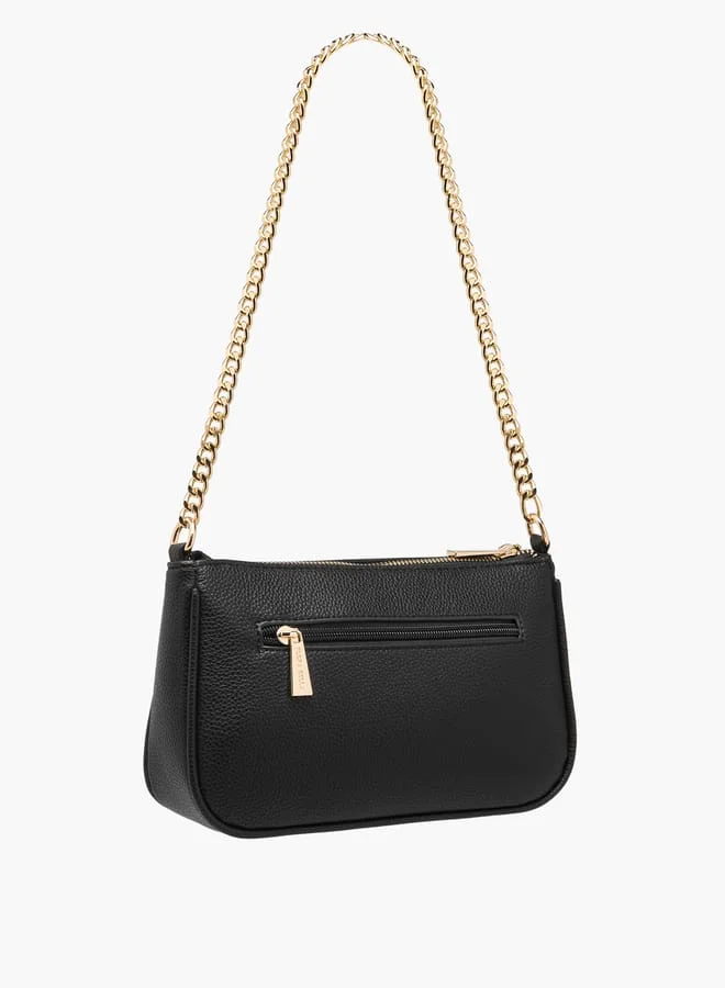 فلورا بيلا من شو إكسبرس Womens Textured Shoulder Bag With Zip Closure And Chain Strap