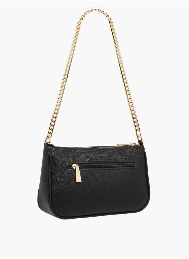 Flora Bella By Shoexpress - Womens Textured Shoulder Bag With Zip Closure And Chain Strap - Image 1