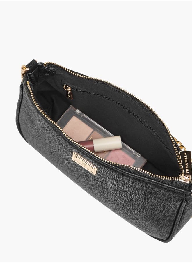 Flora Bella By Shoexpress - Womens Textured Shoulder Bag With Zip Closure And Chain Strap - Image 1