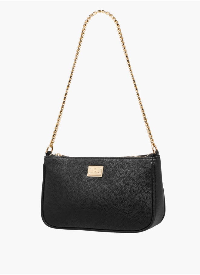 Flora Bella By Shoexpress - Womens Textured Shoulder Bag With Zip Closure And Chain Strap - Image 1