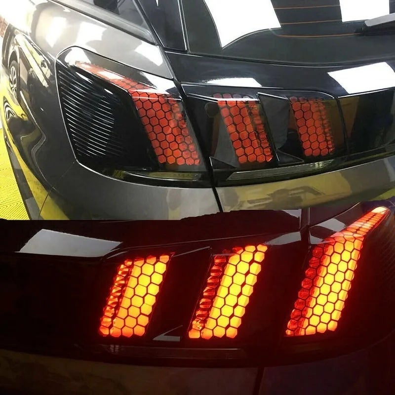 Car Tail Lights Honeycomb Decor Stickers Cuttable Auto Car Rear Tail Light Lamp Honeycomb StylingTaillight  Decals Accessories - Image 3