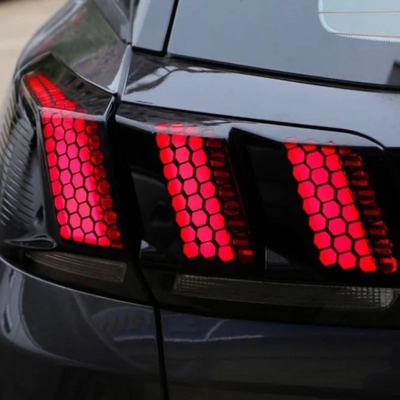 Car Tail Lights Honeycomb Decor Stickers Cuttable Auto Car Rear Tail Light Lamp Honeycomb StylingTaillight  Decals Accessories - Image 5